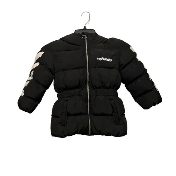 Off-White Kids Diag zip-up puffer jacket - Picture 2 of 16
